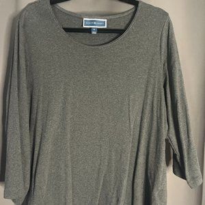 Karen Scott Plus Size Cotton Scoop-Neck Top Size 1X